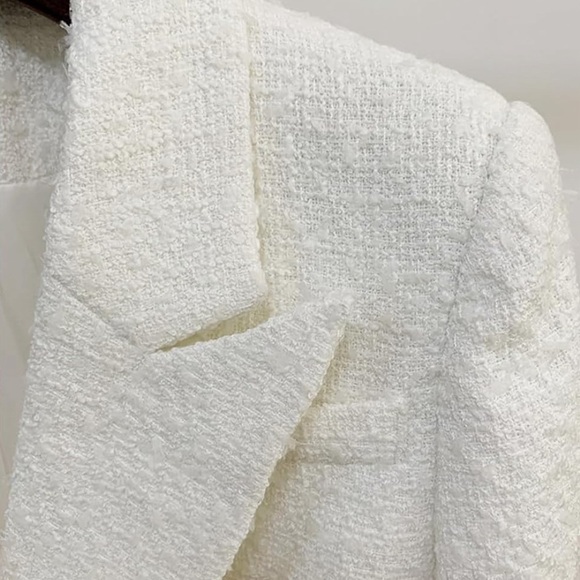 Tweed Blazer with gold buttons. Size Small. - Picture 4 of 9